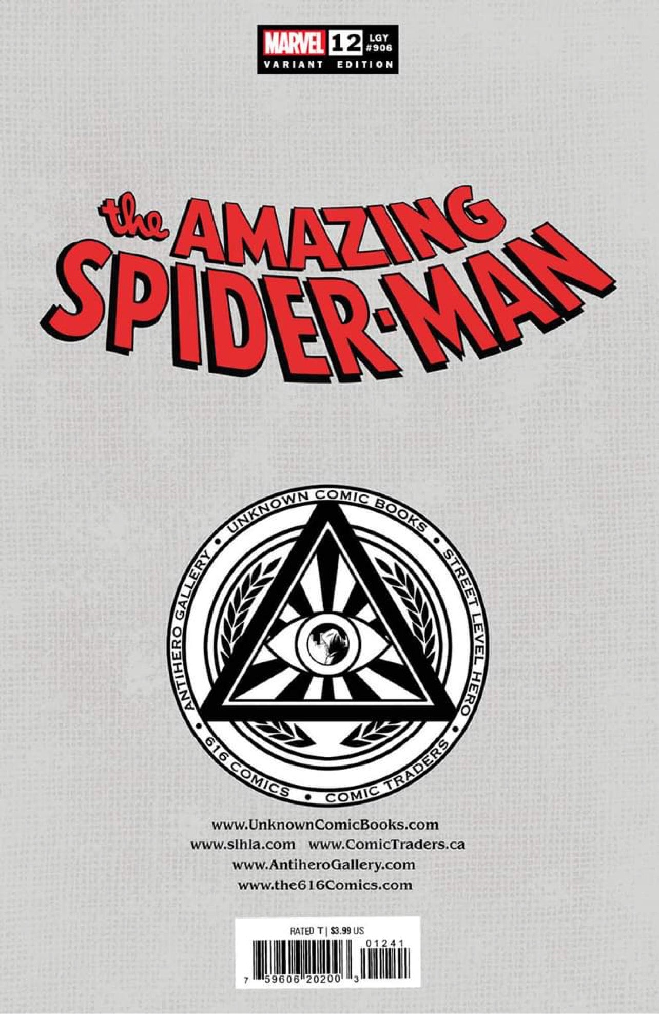 AMAZING SPIDER-MAN #12 R1C0 Arana Unknown 616 Trade Dress