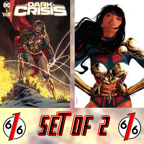 YARA FLOR Variant Set DARK CRISIS #1 KAEL NGU & WONDER GIRL #1 GRAMPA Foil