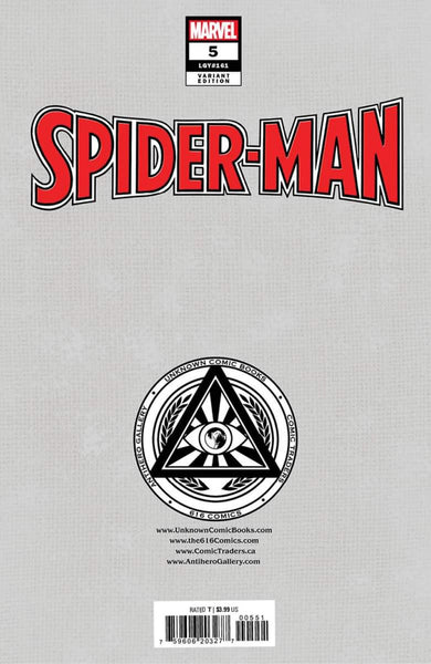 SPIDER-MAN #5 GABIRELLE DELL’OTTO Unknown 616 Virgin Variant