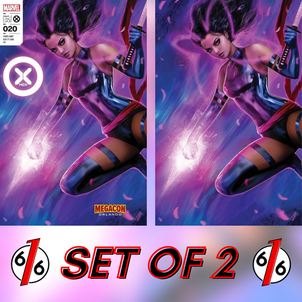 X-MEN #20 SZERDY MEGACON 2023 Trade Dress & Virgin Variant Set PSYLOCKE