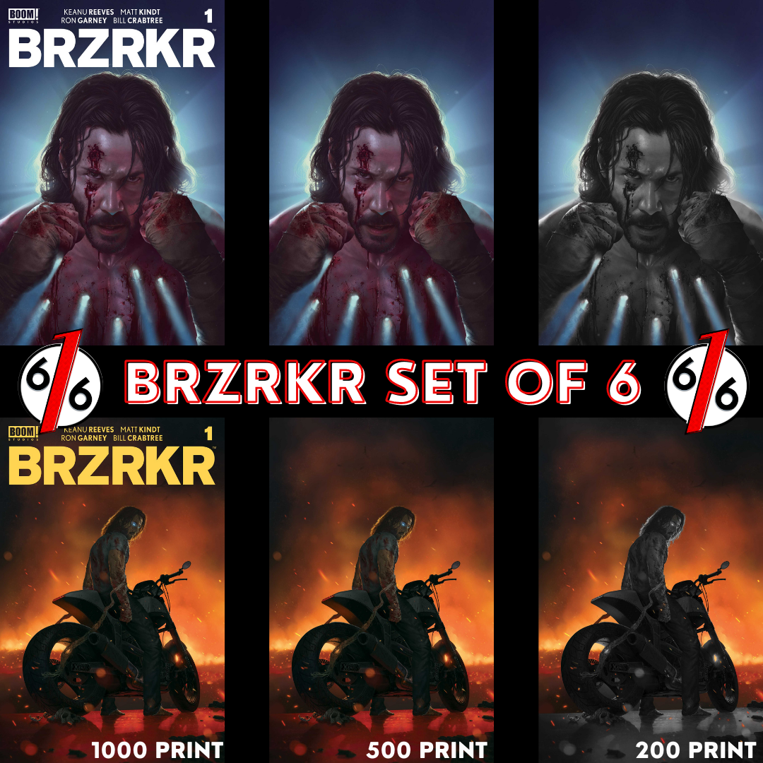 BRZRKR #1 RAHZZAH 616 Exclusive Variant SET OF 6 LTD 200 COA Berserker