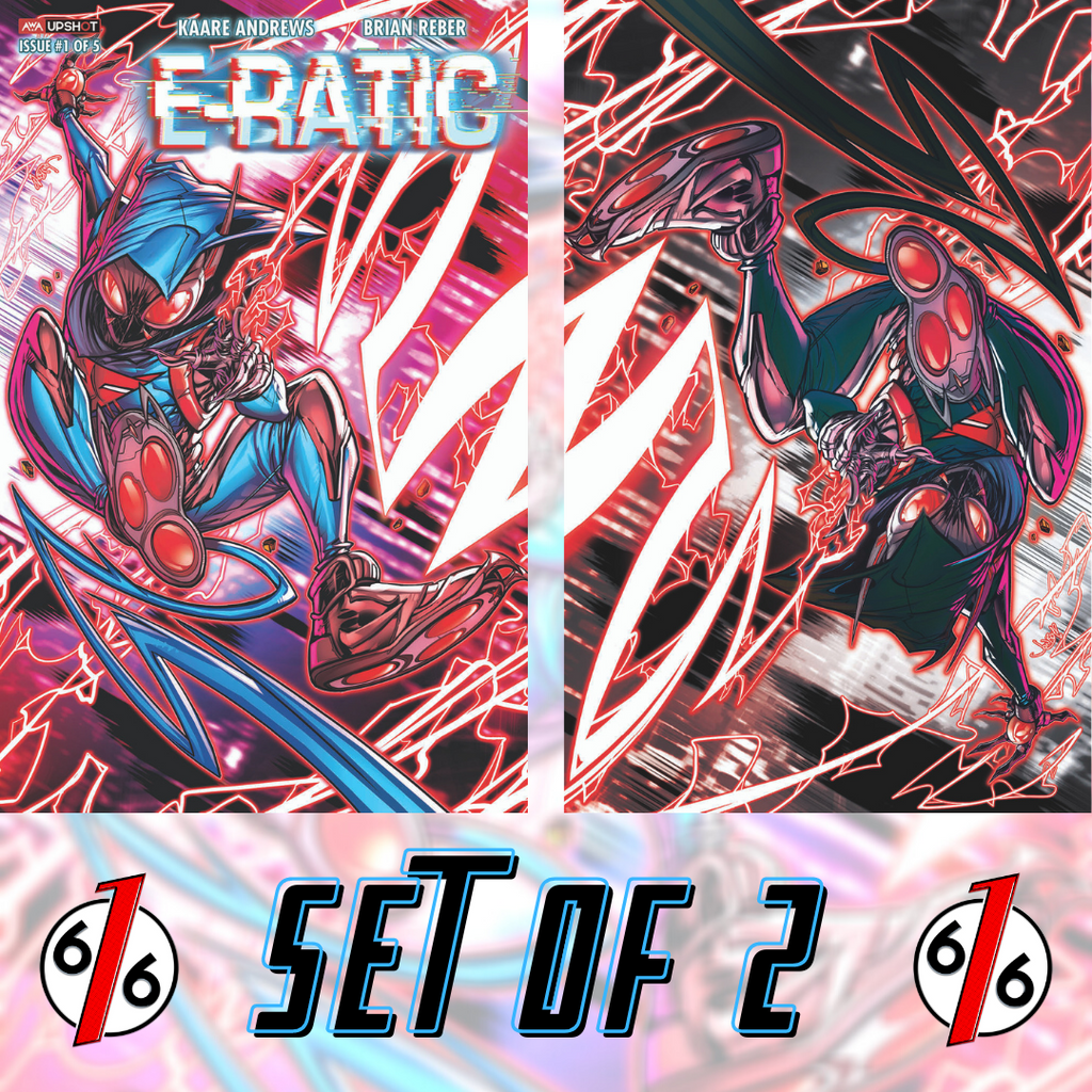 E Ratic Comic E-RATIC #1 JONBOY MEYERS SET OF 2 Exclusive Variants AWA Ltd 250 COA ...
