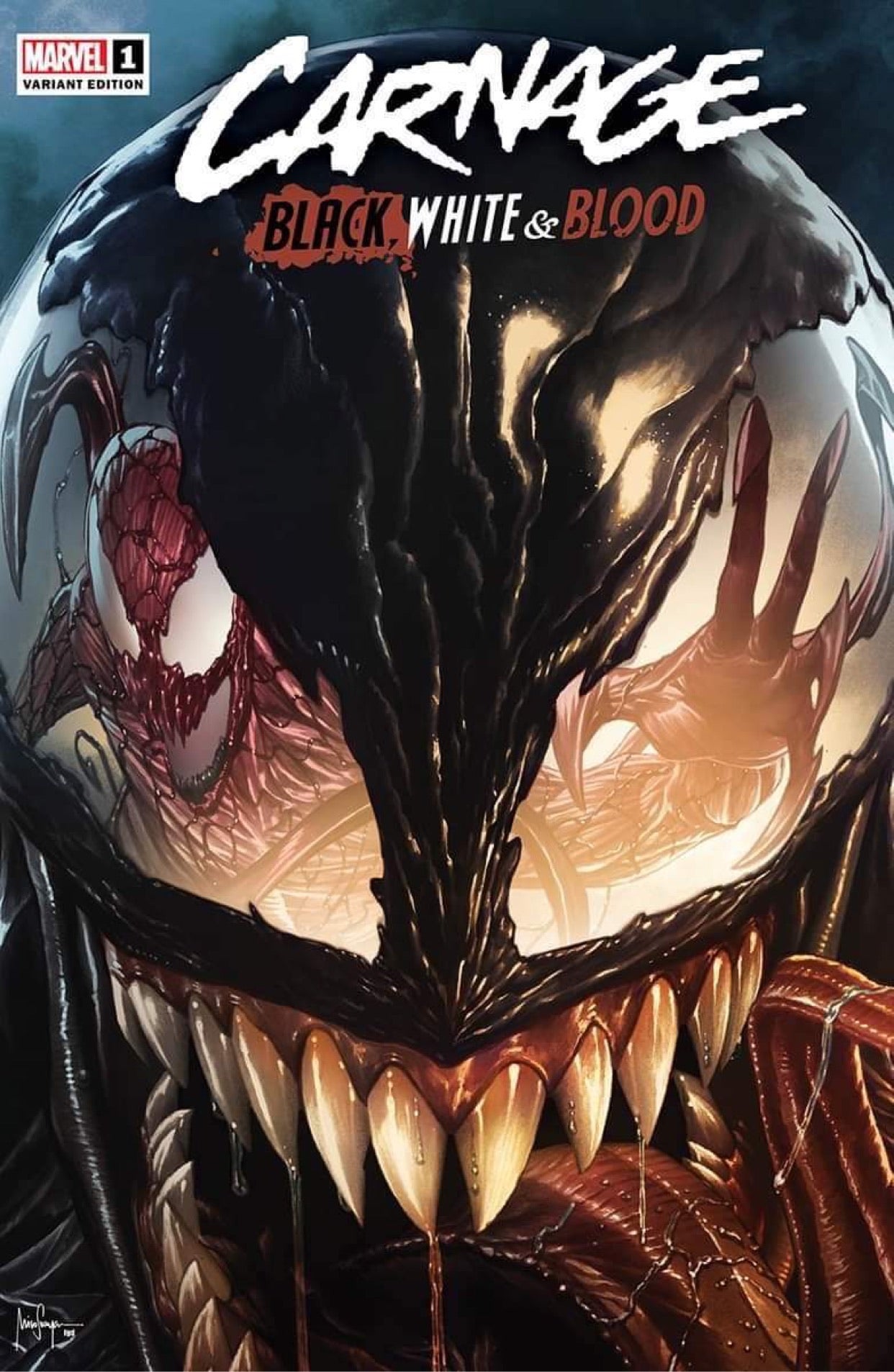 🚨🔥 CARNAGE BLACK WHITE AND BLOOD #1 MICO SUAYAN Exclusive Trade Dress Variant