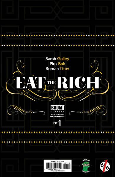 EAT THE RICH #1 SKAN 616 Exclusive Variant LTD 1000 BOOM Studios