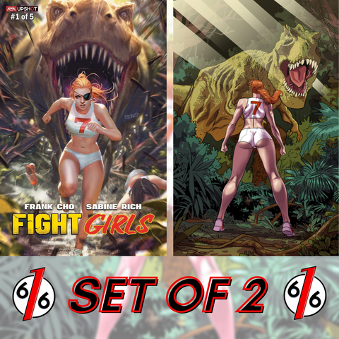 FIGHT GIRLS #1-2 VARIANT SET CHEW & ORTIZ 616 LTD 350 COA Frank Cho