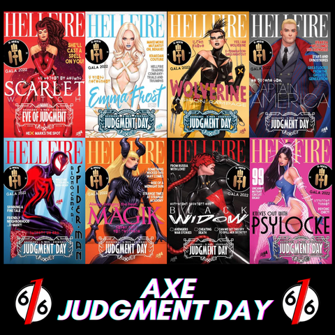 AXE JUDGMENT DAY DAVID NAKAYAMA Trade Dress Variant MEGA SET Of 8