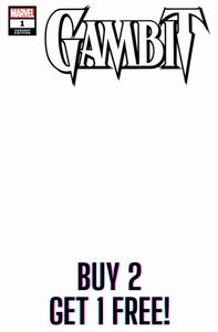 BUY 2 GET 1 FREE - GAMBIT #1 Unknown 616 Exclusive White Blank Variant - 3 Copies