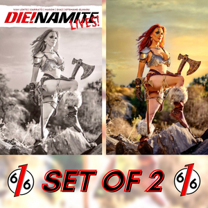DIENAMITE LIVES #1 COSPLAY Variant Set of 2 1:30 B&W & 1:40 Color Virgin