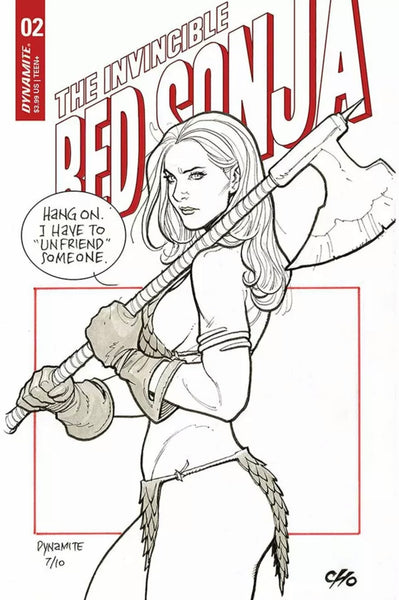 INVINCIBLE RED SONJA #2 FRANK CHO 1:11 Virgin Ratio Variant & Cover D