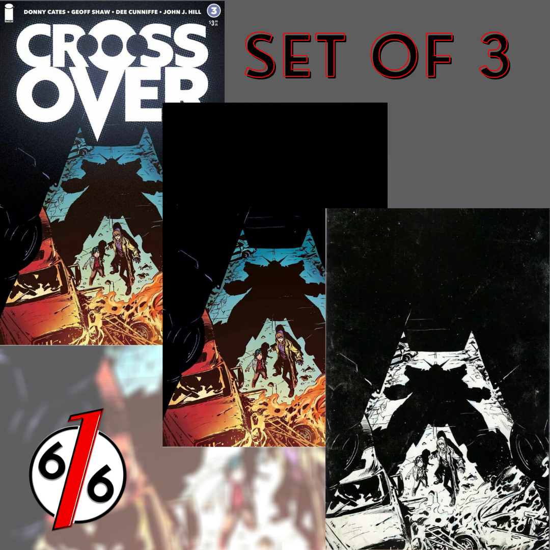 💥🚨 CROSSOVER #3 SET OF 3 Shaw Main Cover + 1:10 Virgin + 1:25 Raw Virgin NM