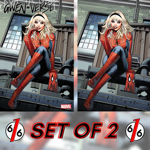 SPIDER-GWEN GWENVERSE 4 GREG LAND SET 616 Virgin & Trade Dress Variant