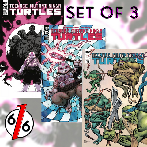 🚨🐢🔥 TMNT #113 SET OF 3 Cvr A Campbell & Cvr B Eastman & 1:10 Lesniewski NM