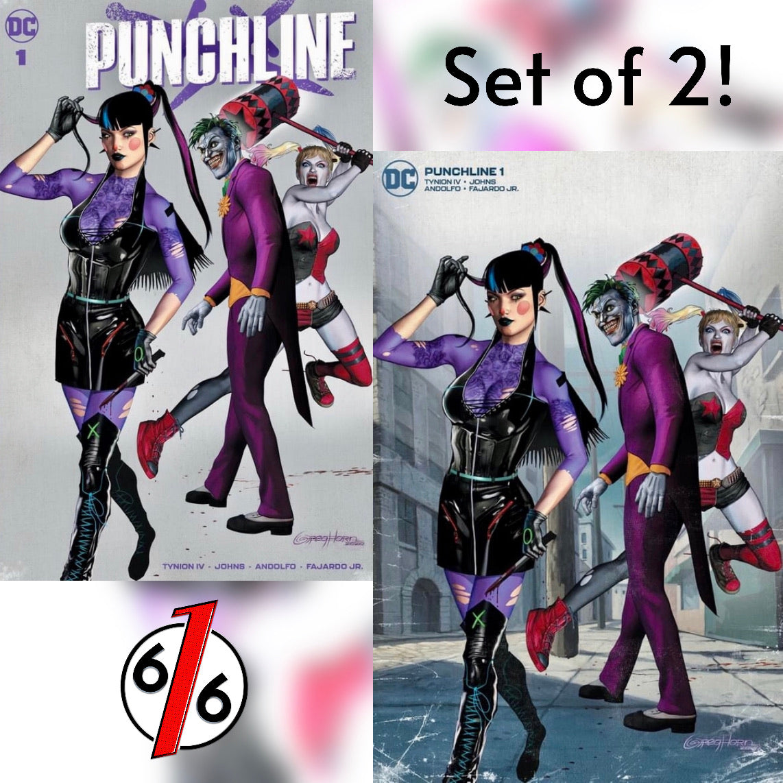 PUNCHLINE #1 GREG HORN SET OF 2 Exclusive Variants Joker War