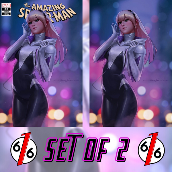 🔥🕸🕷 AMAZING SPIDER-MAN #50 JEEHYUNG LEE Variant Set Of 2 Spider-Gwen NM