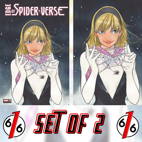 EDGE OF SPIDER-VERSE #1 PEACH MOMOKO Trade Dress & Virgin Variant Set