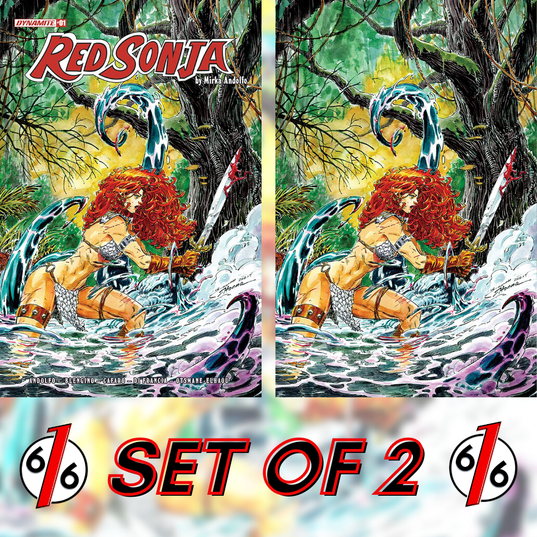 🚨🔥🗡 RED SONJA #1 2021 BRETT BOOTH Ratio Variant Set 1:10 & 1:30 Virgin NM