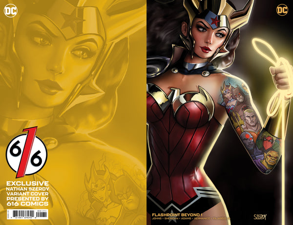 SZERDY 616 COMICS TATTOO VARIANT SET Wonder Woman Catwoman & Poison Ivy