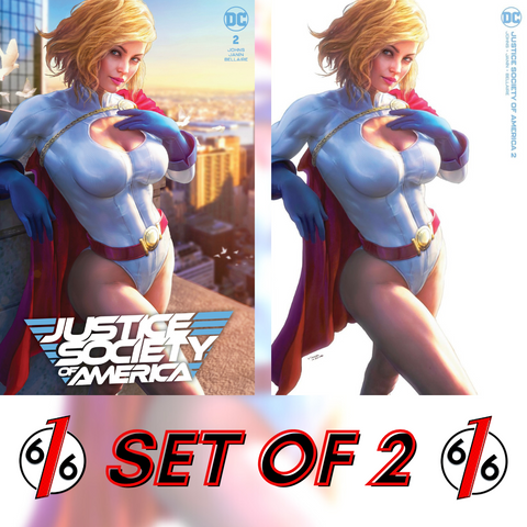 JUSTICE SOCIETY OF AMERICA #2 TIAGO DA SILVA 616 Trade & Minimal Dress Variant Power Girl