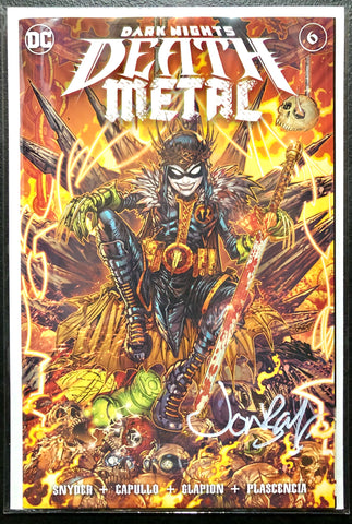 🚨💀🔥🖊 DARK NIGHTS DEATH METAL #6 JONBOY MEYERS SIGNED Trade Dress Variant COA