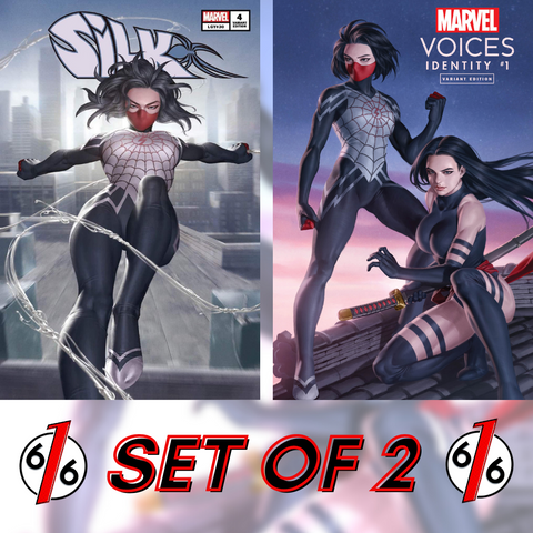 🔥🕷 SILK VARIANT SET OF 2 Silk #4 & Marvels Voices Identity #1 Trade Dress YOON