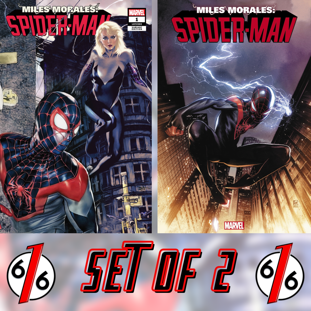 MILES MORALES SPIDER-MAN 1 TURINI 616 Variant & Main Cover Spider-Gwen
