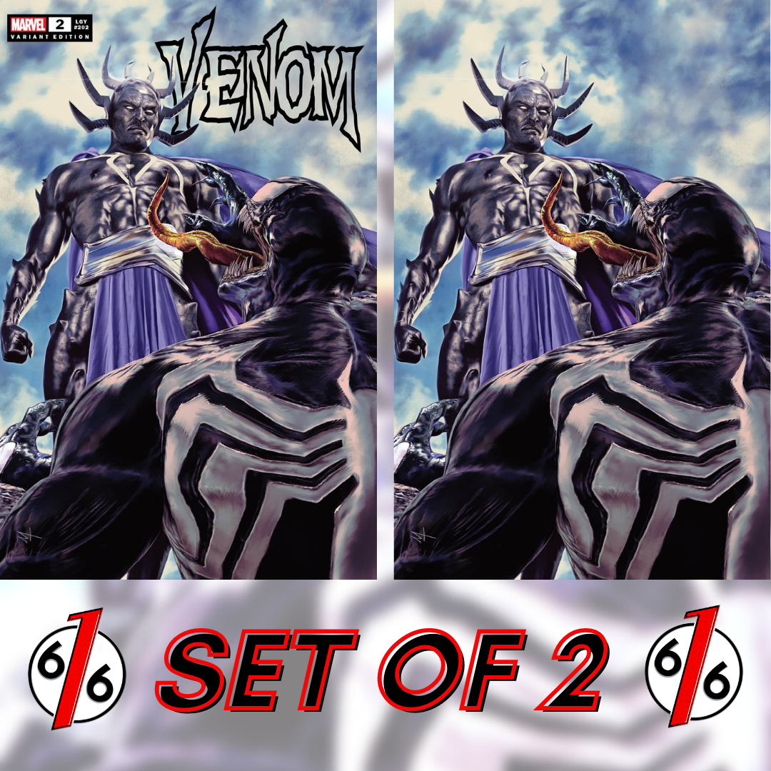 VENOM #2 MARCO TURINI 616 VARIANT SET Trade Dress & Virgin 1ST COVER APP MERIDIUS LTD 1000