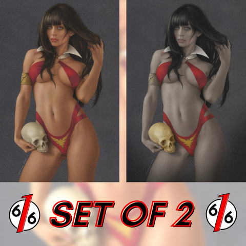 VAMPIVERSE #1 CELINA 616 Exclusive Virgin Variant SET OF 2 LTD 500 COA Vampirella