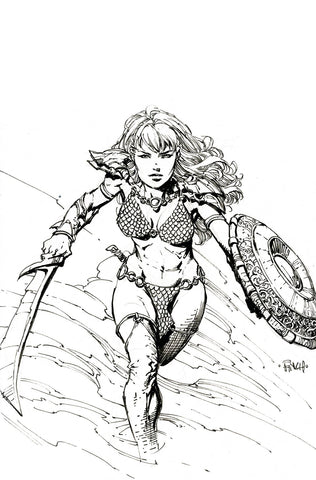 UNBREAKABLE RED SONJA #2 DAVID FINCH 1:15 B&W Virgin Ratio Variant