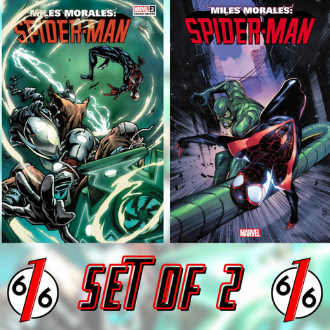 MILES MORALES SPIDER-MAN 2 OKAZAKI 616 Variant & Main Cover 