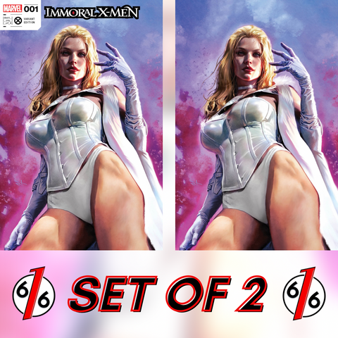 IMMORAL X-MEN 1 TURINI 616 Trade Dress & Virgin Variant EMMA FROST 