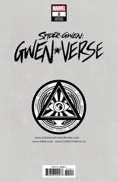 SPIDER-GWEN GWENVERSE #2 SECOND PRINT GREG LAND Virgin Variant Night-Gwen