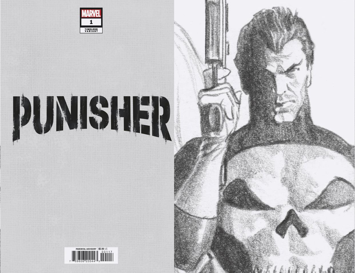 PUNISHER #1 ALEX ROSS 1:200 Timeless Sketch Ratio Variant – The