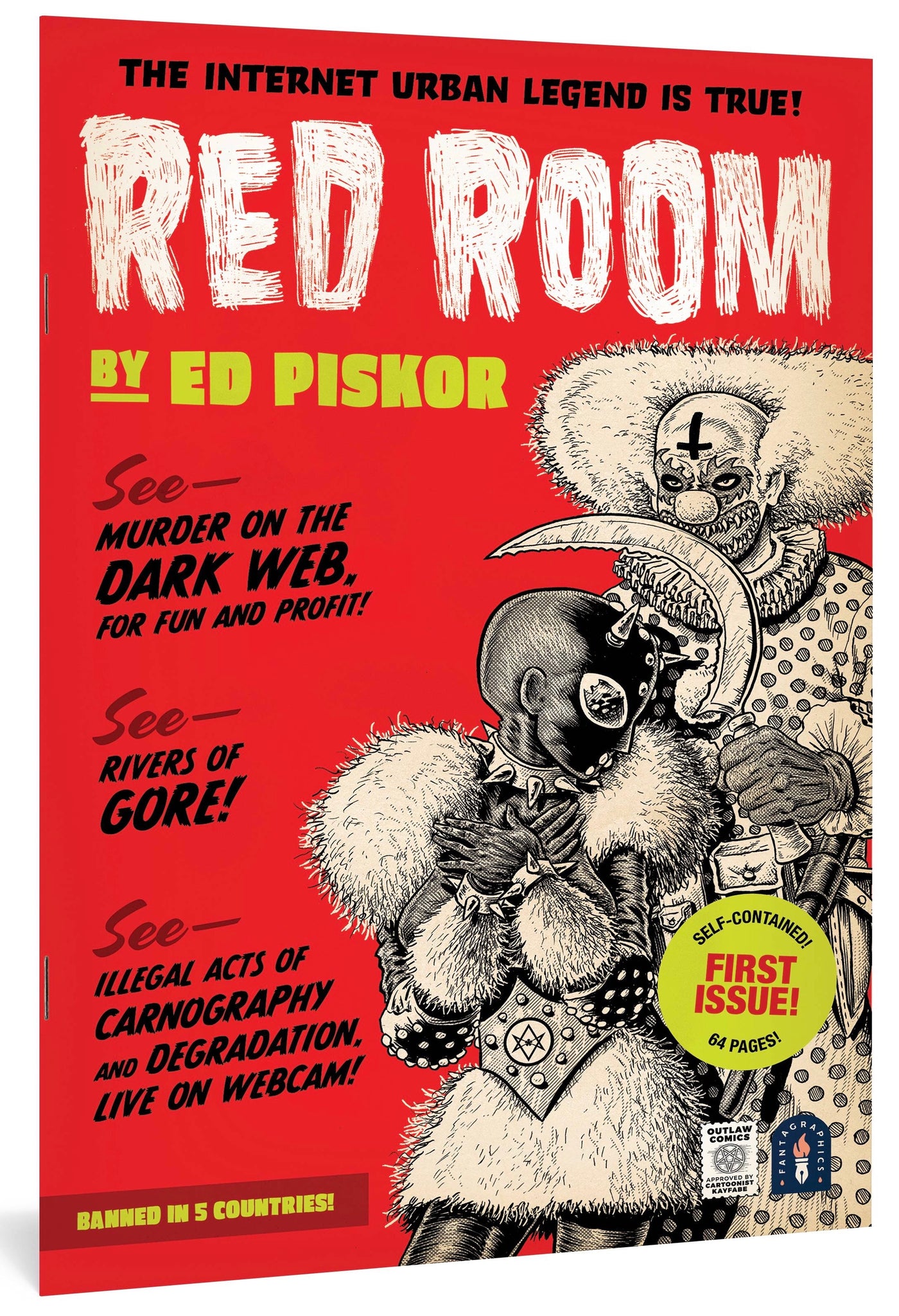 🚨😱 RED ROOM #1 Main Cover Ed Piskor Cartoonist Kayfabe NM Gemini Shipping