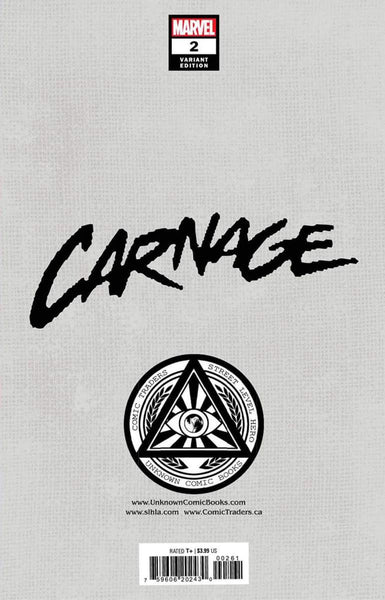 BUY 2 GET 1 FREE - CARNAGE #2 MARCO TURINI Unknown 616 Trade Dress Variant - 3 Copies