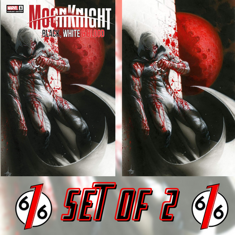 MOON KNIGHT BLACK WHITE & BLOOD #1 DELL’OTTO Variant Set Trade Dress & Virgin