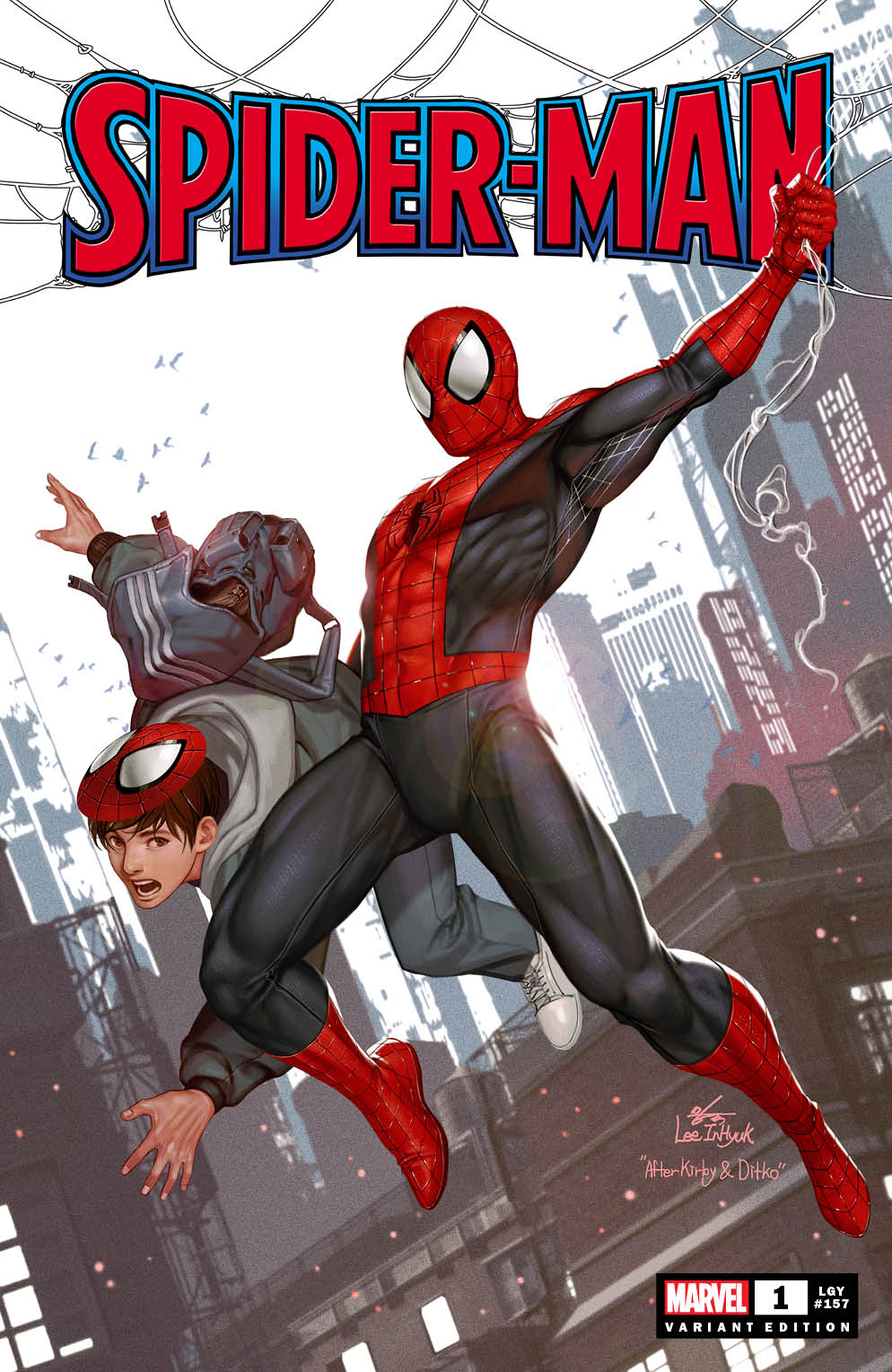 SPIDER-MAN #1 SET INHYUK LEE Variant AF #15 Homage & BAGLEY Main
