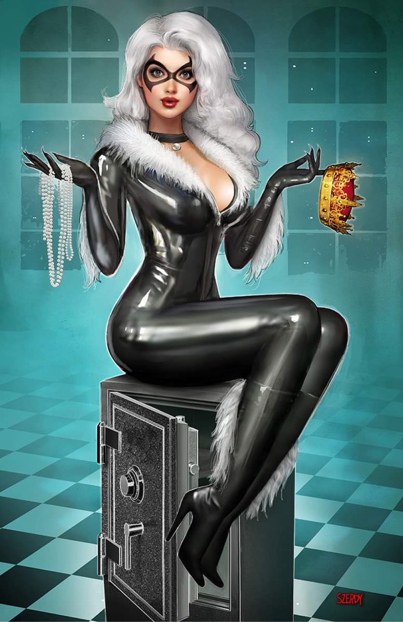 AMAZING SPIDER-MAN 25 NATHAN SZERDY Black Cat Virgin Variant