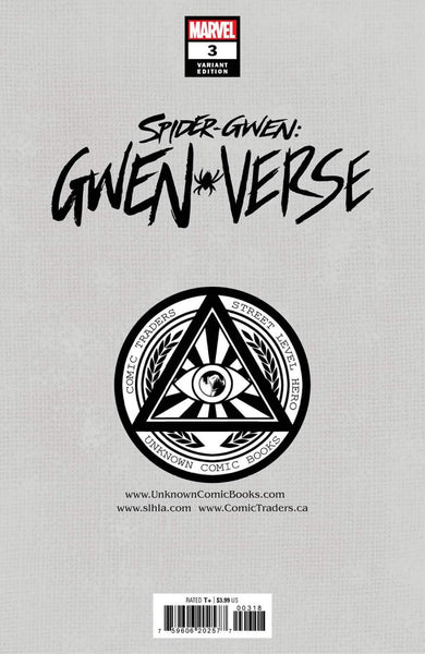 SPIDER-GWEN GWENVERSE #3 GREG LAND Exclusive Virgin Variant X-Gwen