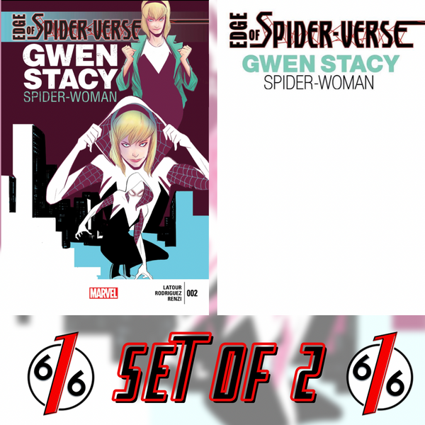 EDGE OF SPIDER-VERSE #2 FACSIMILE SET Rodruiguez & Blank Spider-Gwen