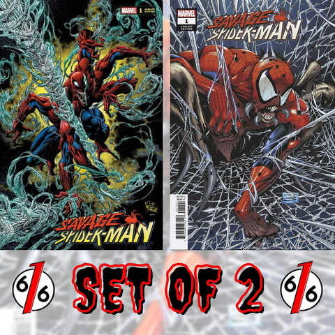 SAVAGE SPIDER-MAN #1 SET HOTZ Trade Dress & Sandoval Homage Variant