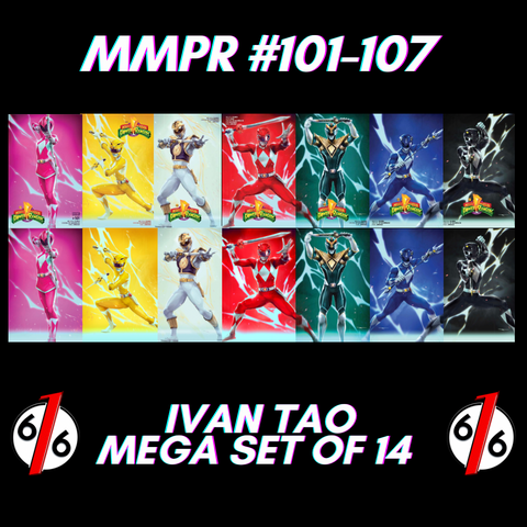 MIGHTY MORPHIN POWER RANGERS 101-107 IVAN TAO Connecting Mega Variant Set Of 14