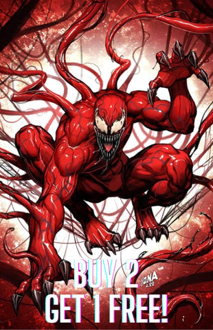 BUY 2 GET 1 FREE - CARNAGE #4 DAVID NAKAYAMA Virgin Variant - 3 Copies