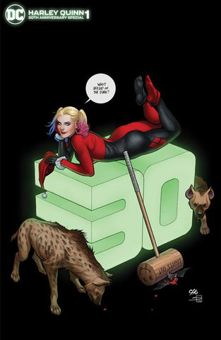 🔥 HARLEY QUINN 30th ANNIVERSARY SPECIAL #1 FRANK CHO 1:10 Glow In Dark Ratio Variant