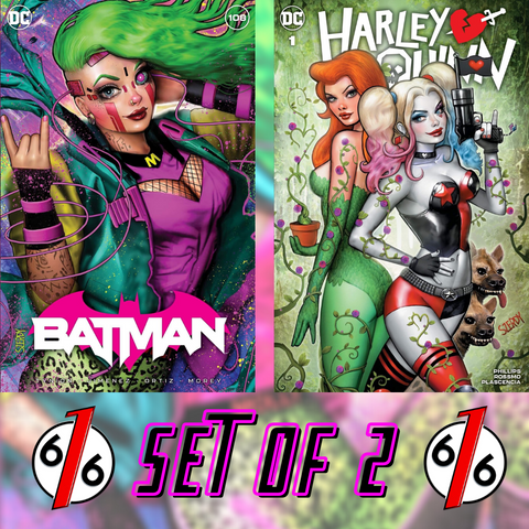 🚨🦇 BATMAN #108 & HARLEY QUINN #1 SZERDY Trade Dress Variant Set Miracle Molly