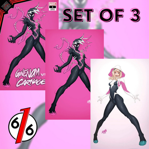 KING IN BLACK GWENOM VS CARNAGE #1 SET OF 3 NAKAYAMA Variants 