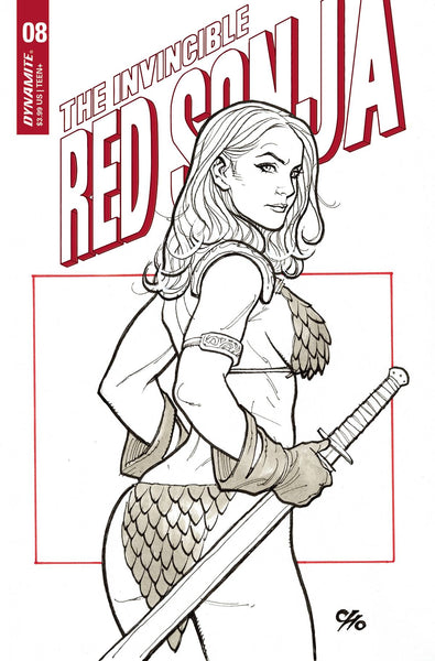 INVINCIBLE RED SONJA #8 FRANK CHO SET Cover D & 1:7 Virgin Ratio Variant