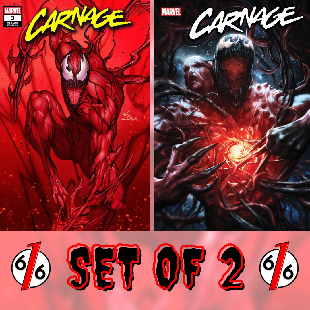 CARNAGE #3 SET KUNKKA LIM Main & INHYUK LEE Exclusive Trade Dress Variant