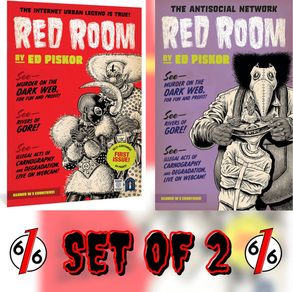 🚨😱 RED ROOM #1 SET OF 2 Main Cover & Ed Piskor 1:5 Ratio Variant NM Gemini