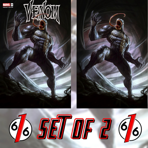 🚨🔥🕸 VENOM #34 DAVE RAPOZA Variant Set of 2 Trade & Virgin King in Black Knull