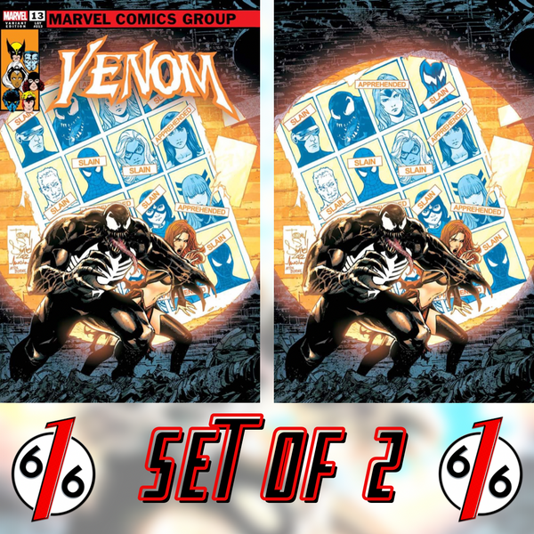 VENOM #13 DANIEL 616 Trade Dress & Virgin Variant Set X-MEN #141 Homage